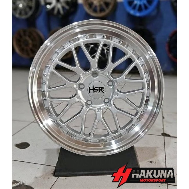 Velg Pelek Racing Model BBS LM SIGI HSR R18X8 H5X120 ET40 Silver Dash Machine Lip