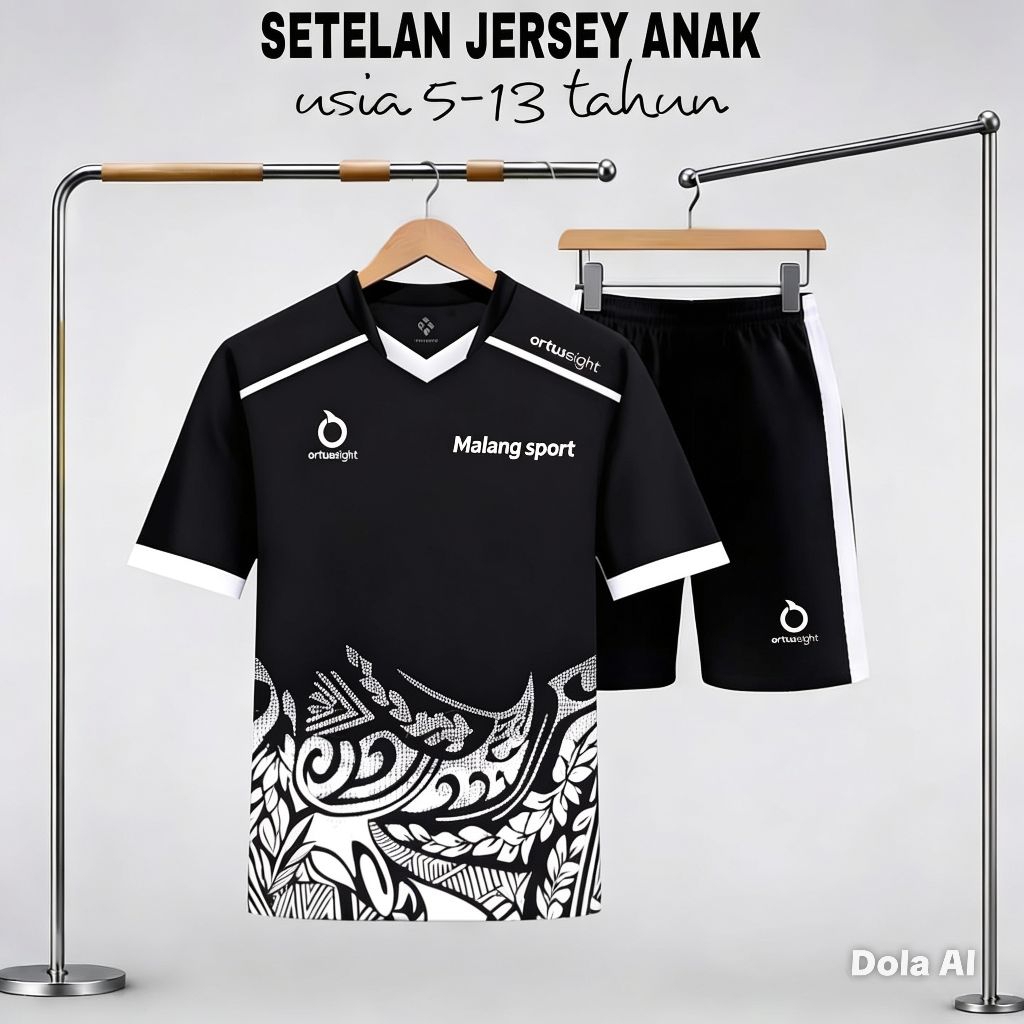 Setelan Jersey Bola Anak Usia 5-13 Tahun Baju Bola Futsal Volley Badminton Junior SD SSB Putra Putri