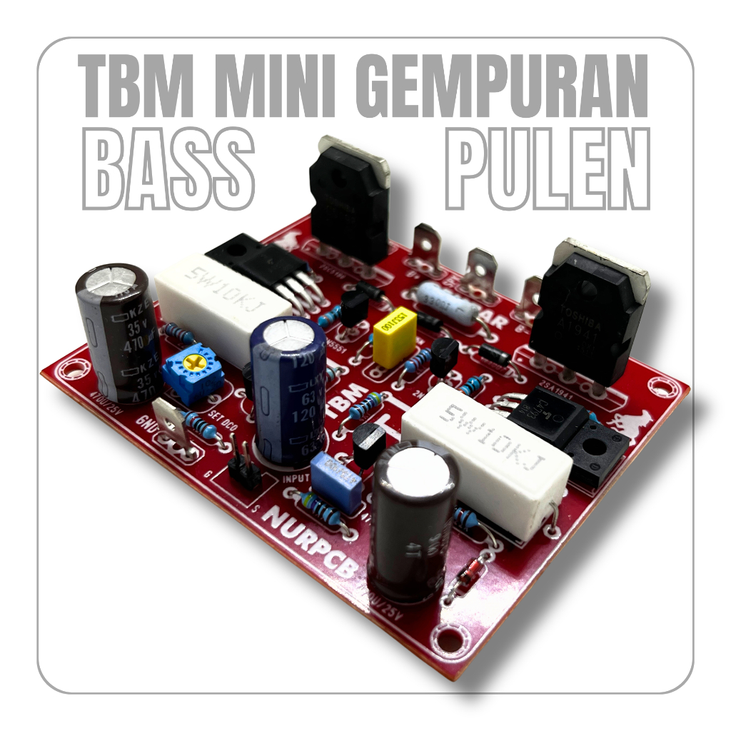 Kit Driver Power Amplifier TBM Gempuran Sublow Original Bass Pulen Bonus Soket KIT-005