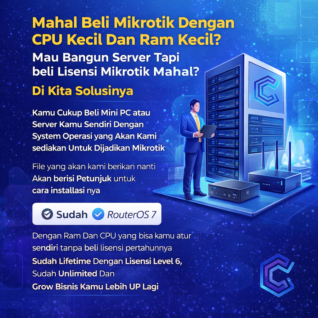 Mikrotik LIsensi Level 6 OS VMWare/VirtualBox