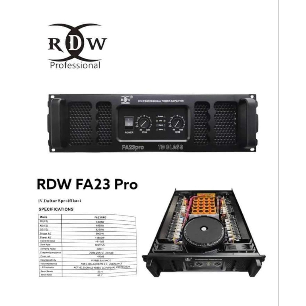 amplifier RDW fa23pro