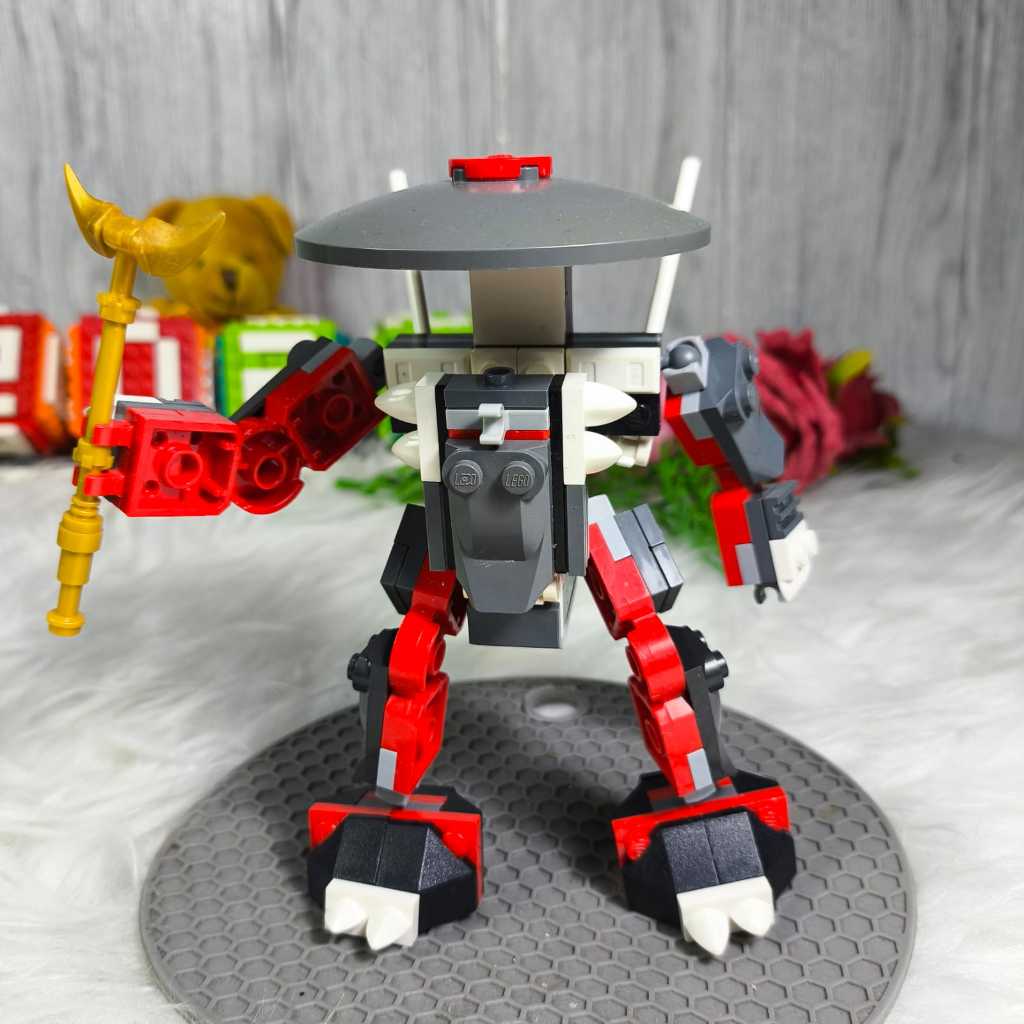 LEGO MOC NINJAGO Mech Mecha Lloyds Mech Battle EVO #71781 Bone warrior Merah Putih. Ori Original Asl