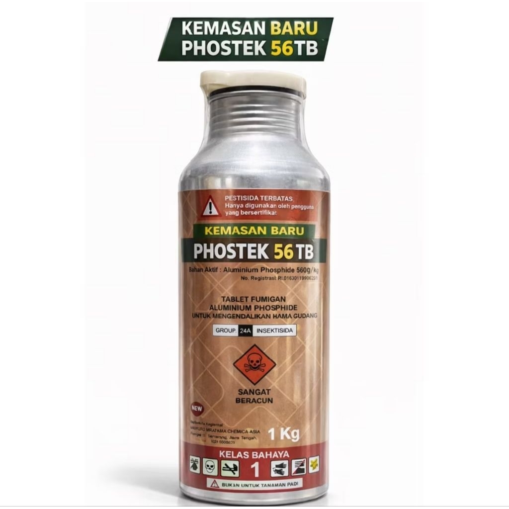 [ORIGINAL] Phostek 56TB Obat Fumigasi Kutu Beras Jagung Tepung Fumigan Pengendali Hama Gudang