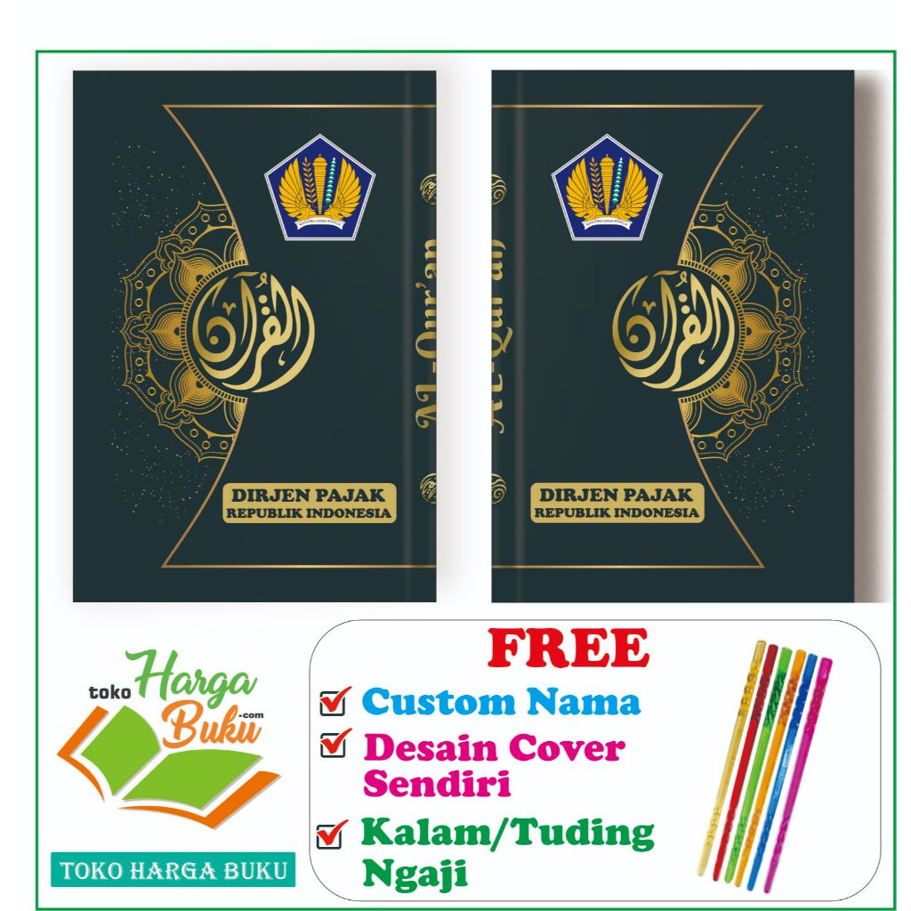 Foto Mushaf Al-Quran BM FREE CUSTOM NAMA dan DESAIN COVER LOGO Sehari Jadi Ukuran A5 HC TERJEMAH Tajwid Warna Rasm Utsmani Cocok untuk Wakaf Hadiah Kado Mahar Instansi