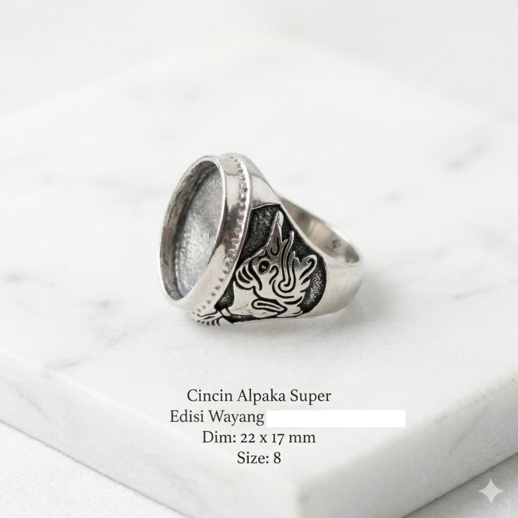 cincin emban batu akik batu permata alpaka super ukir Bali.43