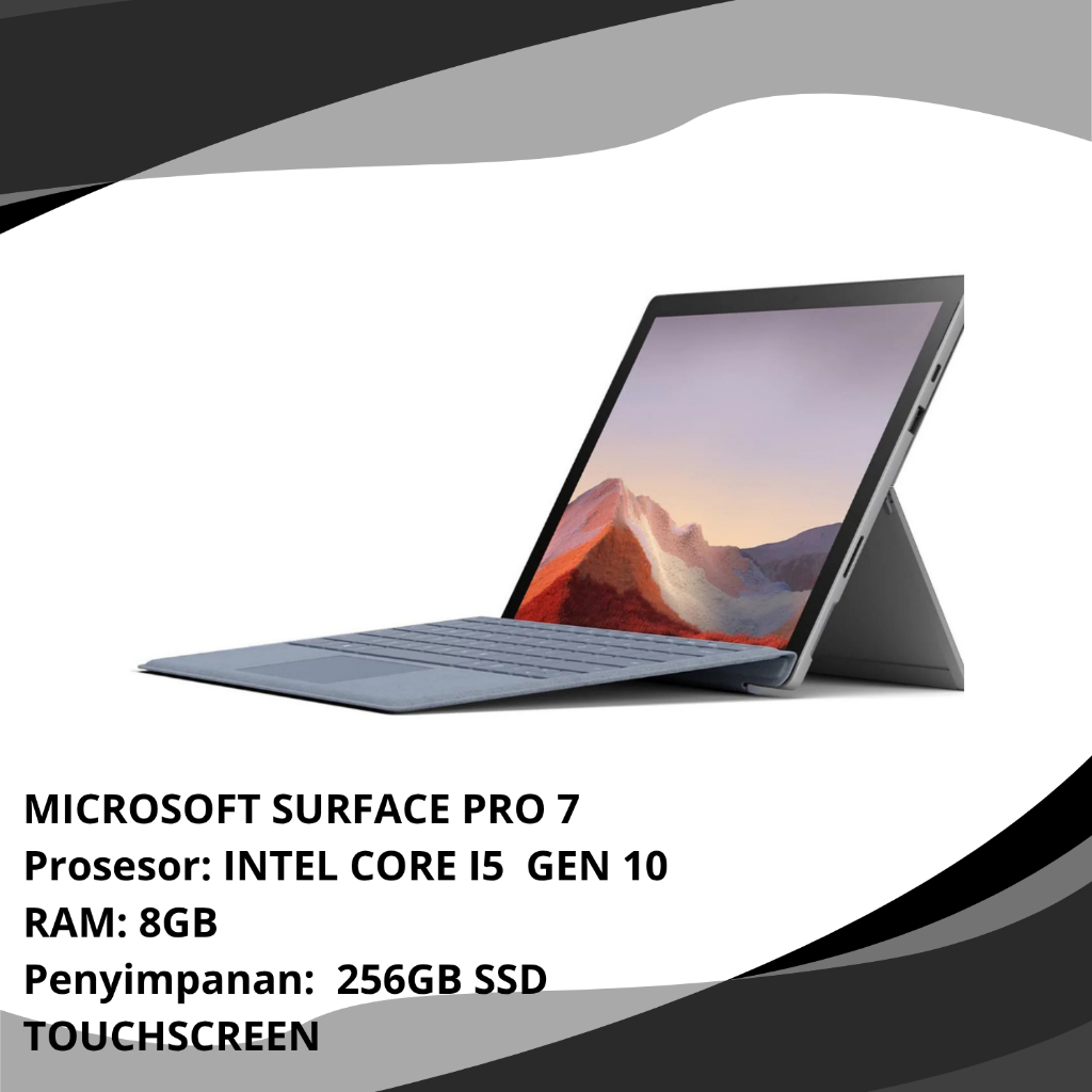 MICROSOFT SURFACE PRO 7 RAM 8GB SSD 256GB INTEL CORE i5 GEN 10