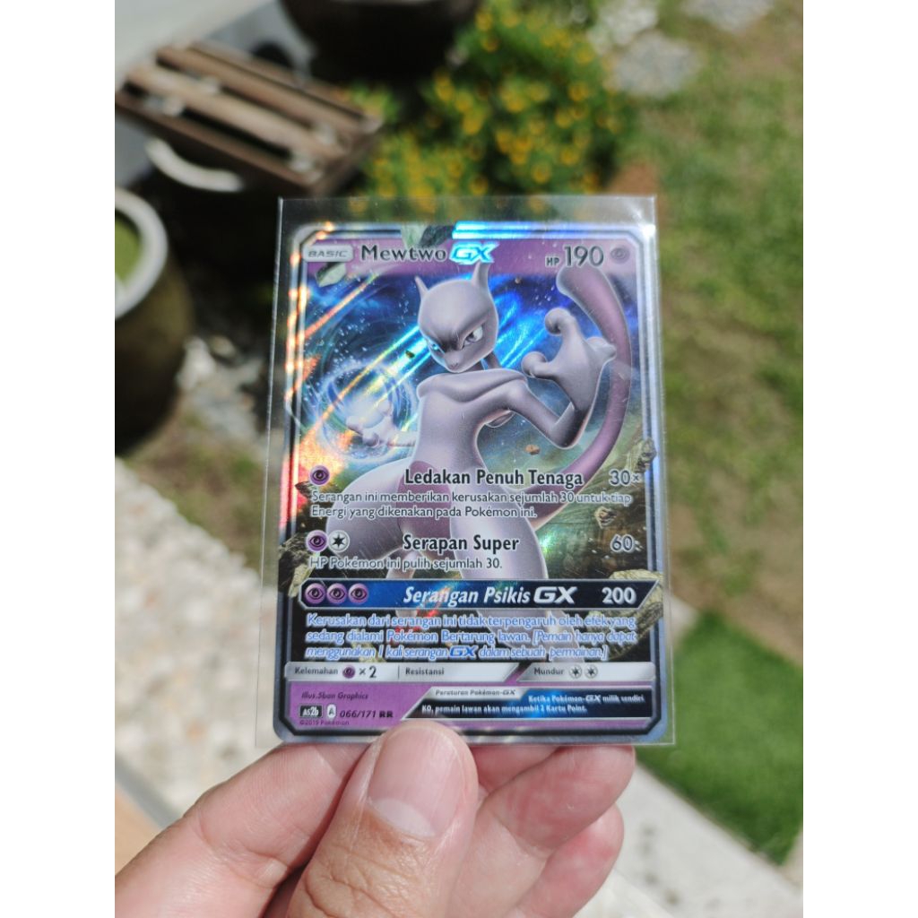 kartu pokemon Indo Holo 2019 Mewtwo GX