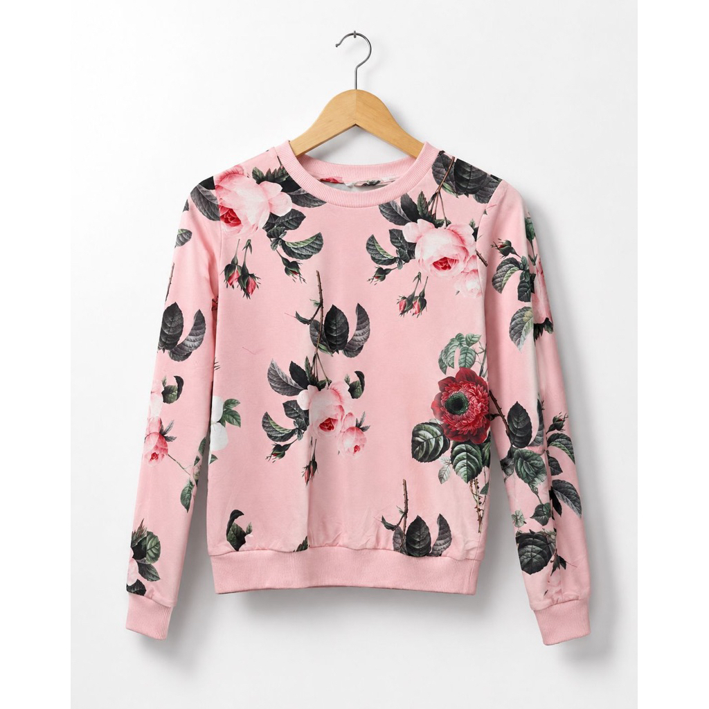 Pl sweater bunga-bunga