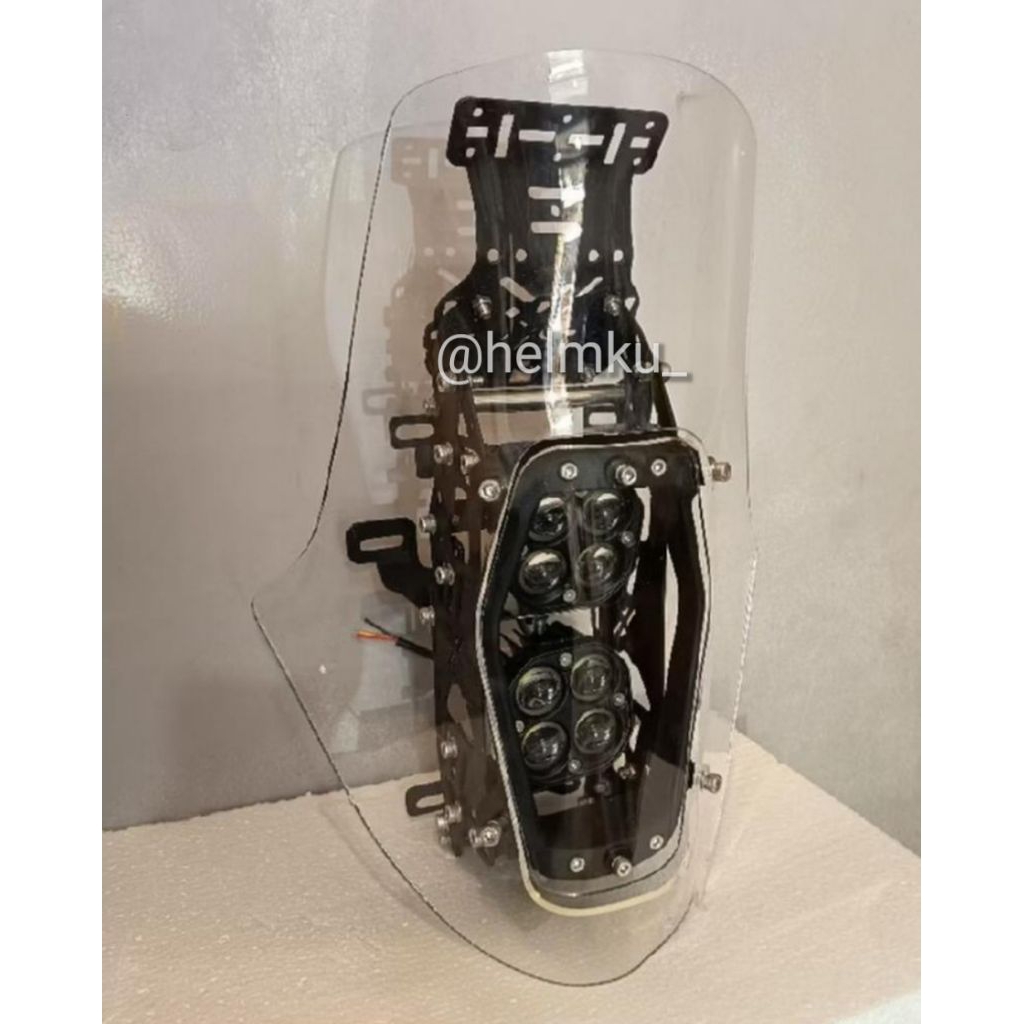 Paket Tower Navigation dan Windshield Motor Rally Dakar Universal
