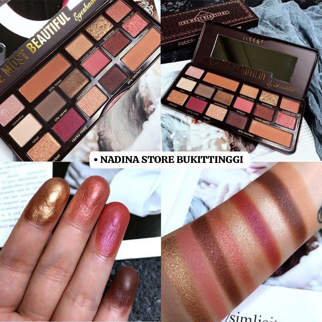 FEBBLE The Most Beautiful Eyeshadow 16 Colors - Pigmented