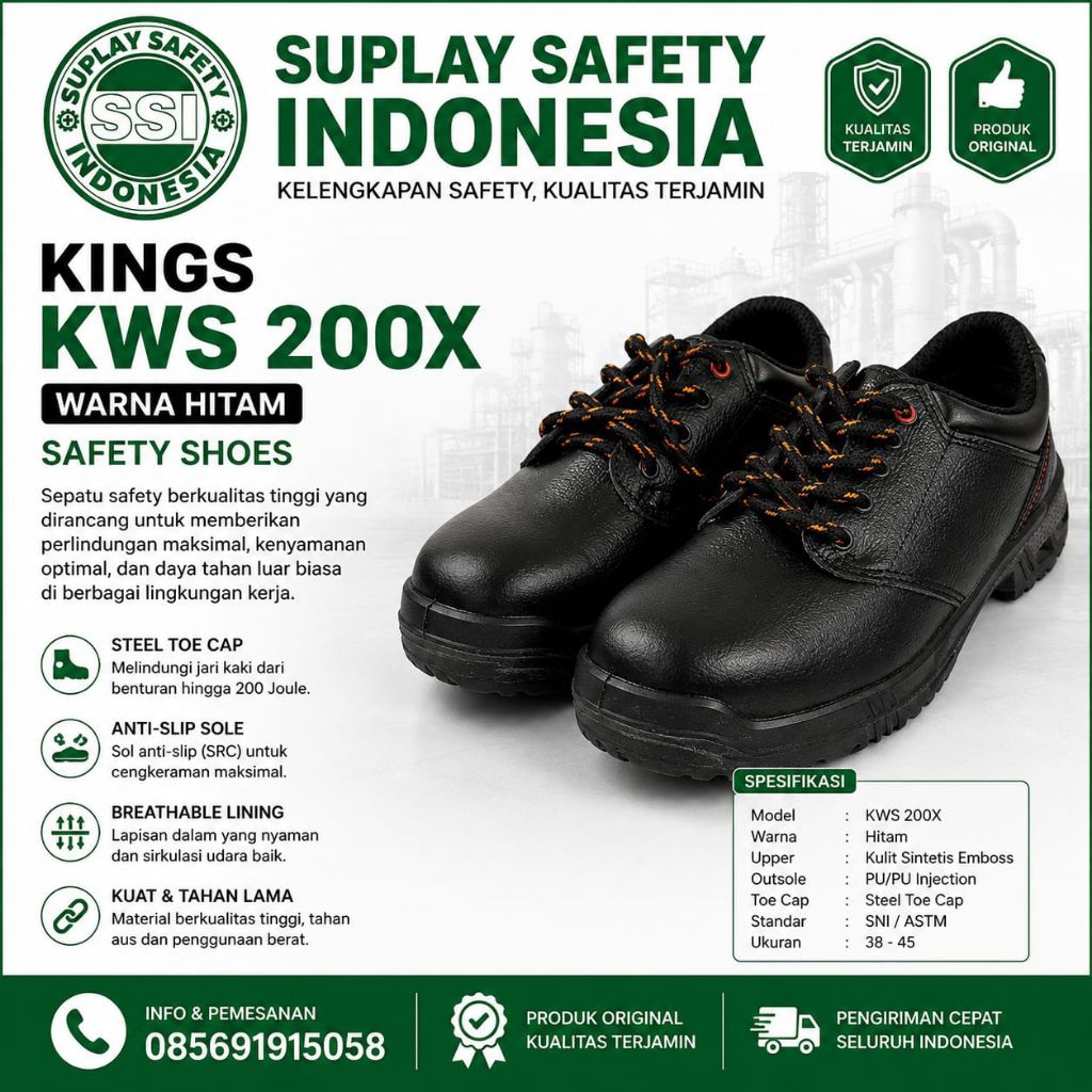 SEPATU SAFETY KINGS KWS 200X - KINGS KWS 200X  - SEPATU PROYEK - SAFETY SHOES