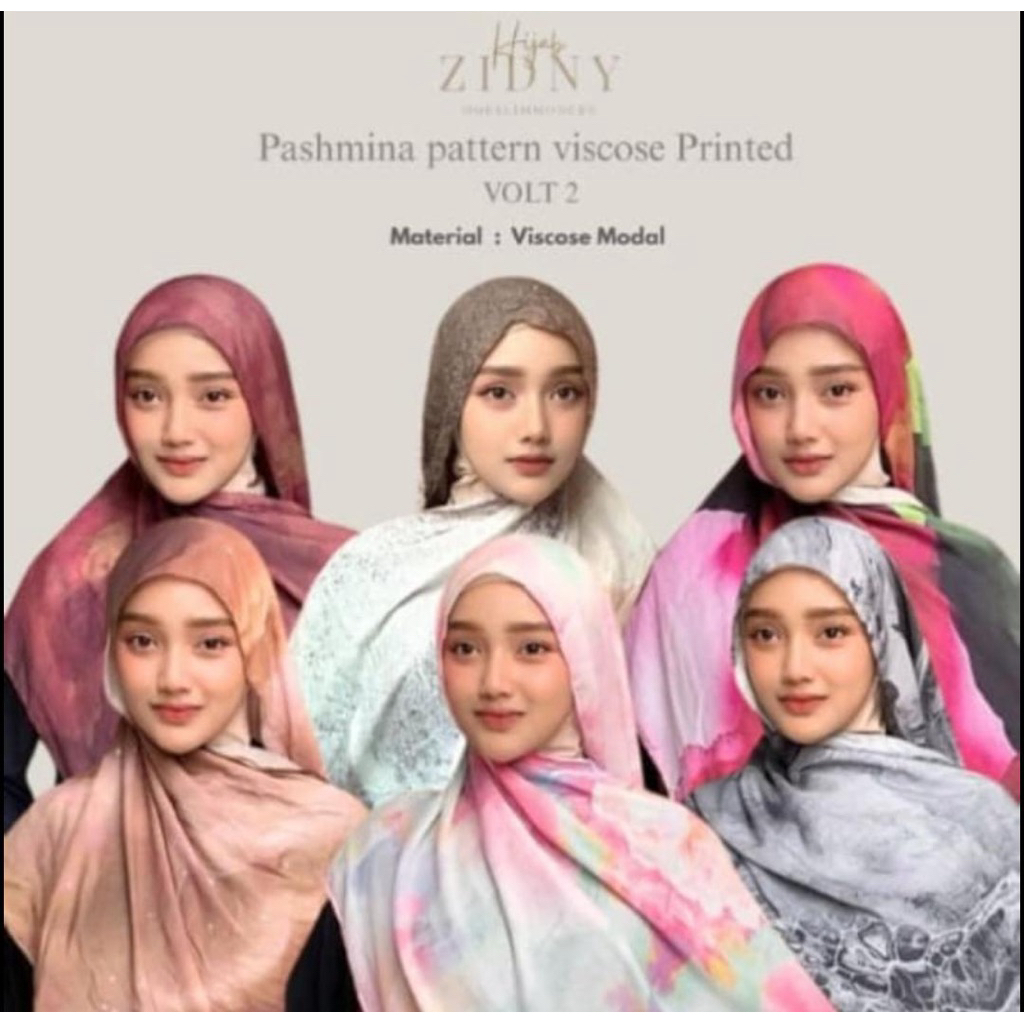 hijab viscot corak