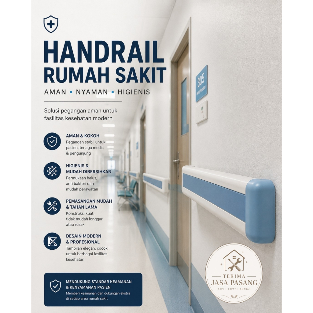 Guardpro Hospital Handrail 4 Meter | Pegangan Tangan Dinding RS