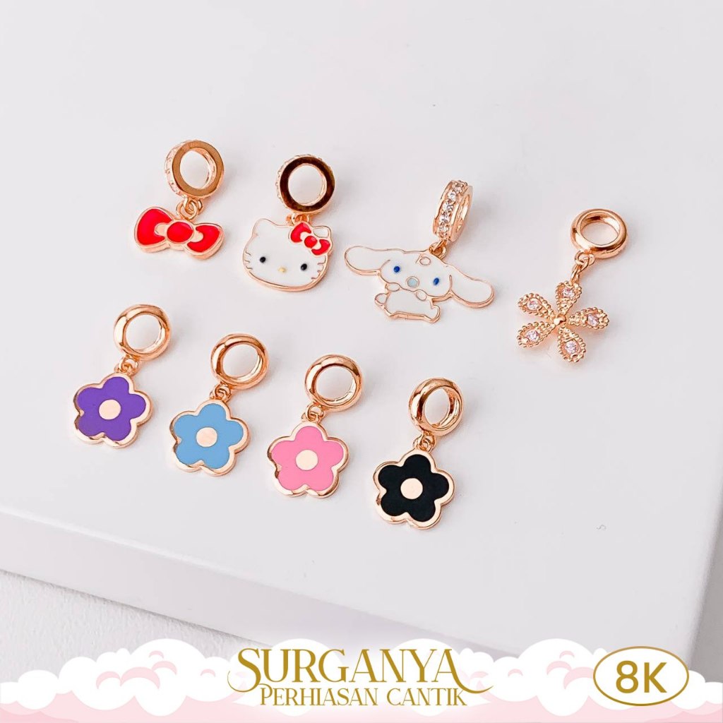 Liontin Emas Kadar 8K Model Liontin Gelang Pandodor Cute Macan Gold