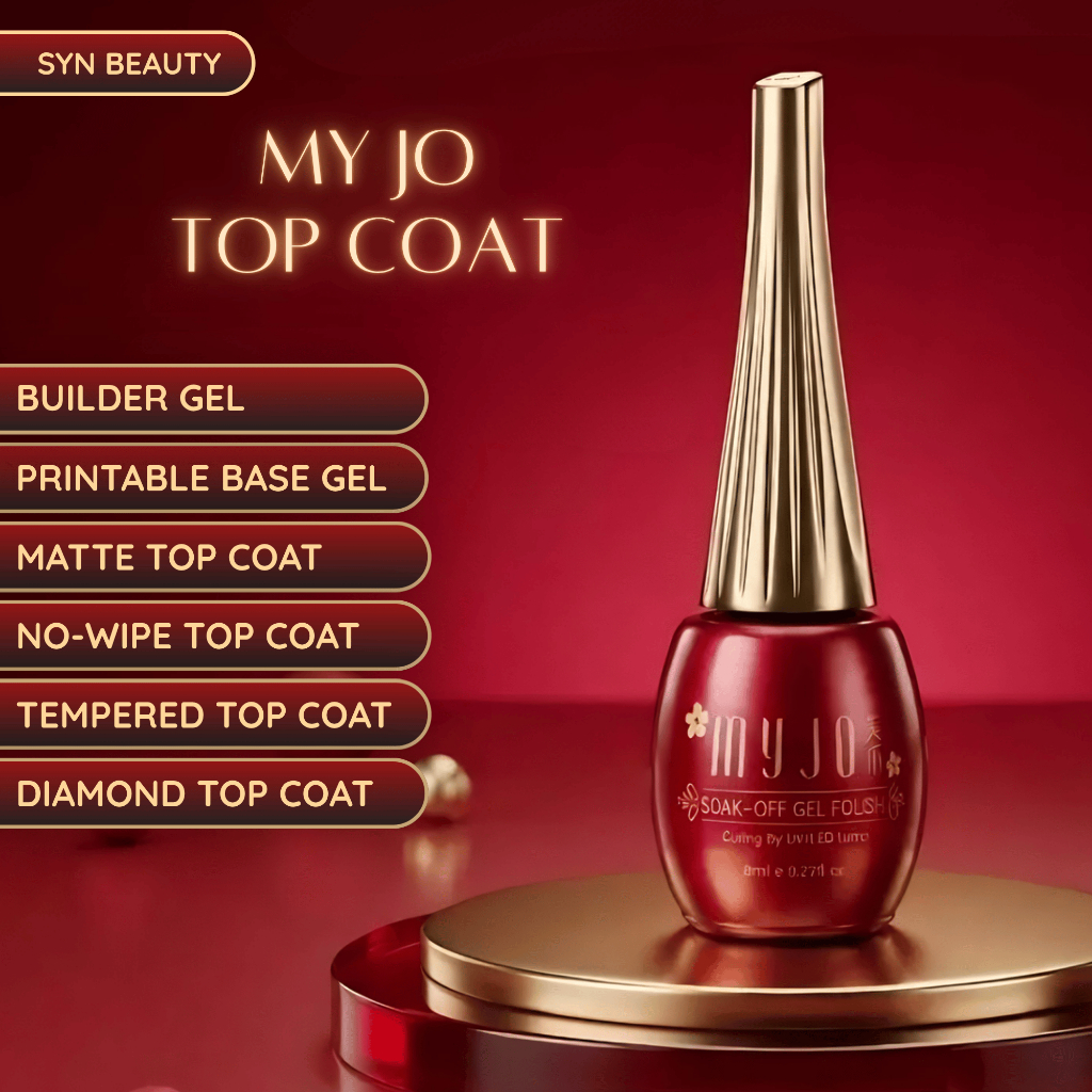 My Jo Gel Polish Base Coat And Top Coat - Matte Top Coat - Diamond Top Coat 8ML & 15ML