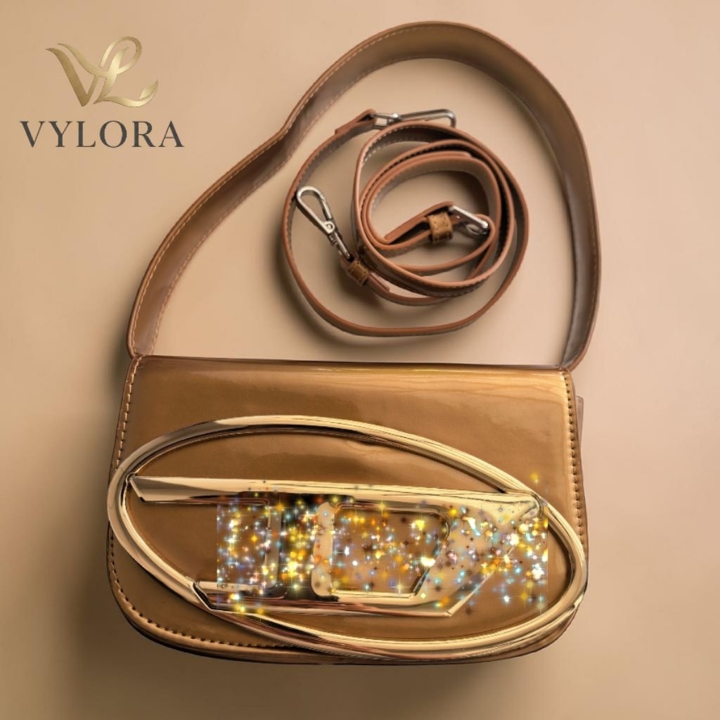 Tas Selempang Wanita D*esel Gold Mewah Premium Import
