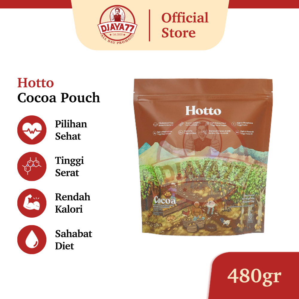 Djaya77 - Hotto Cocoa Multigrain Cokelat (Cocoa) 1 Pouch | Sereal Sehat Pengganti Nasi | Kaya Serat 