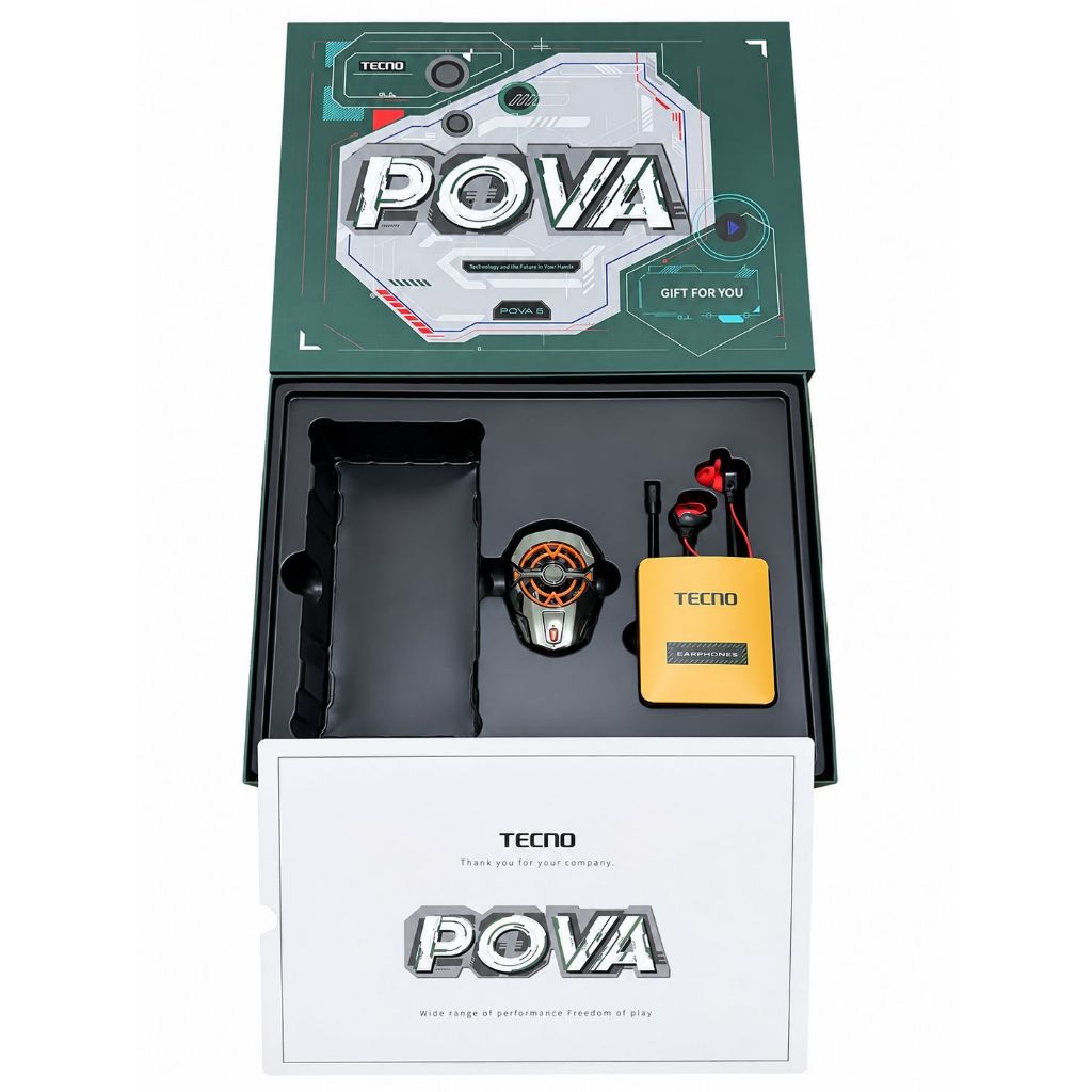 Gift Box Tecno Pova 6 || Coler dan Headset Type C Original 100% Bawaan HP