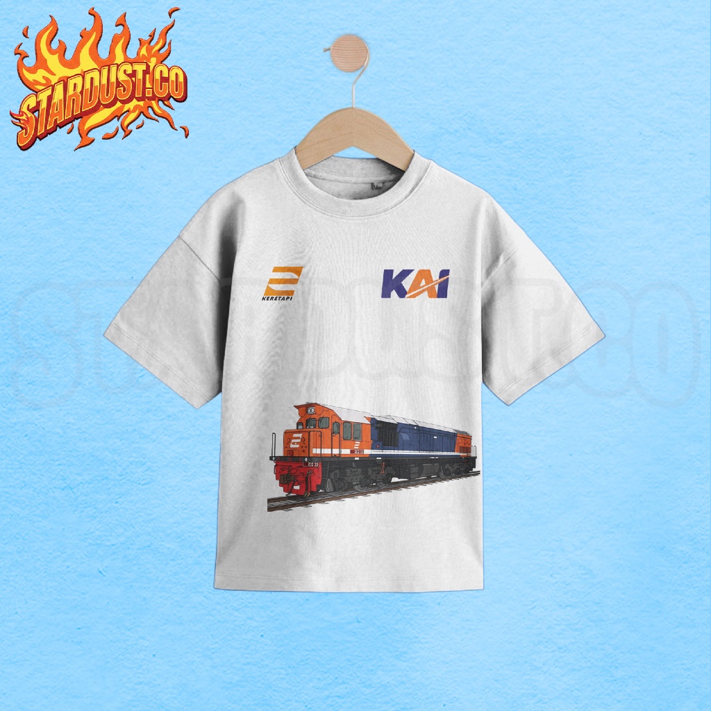 Kaos Anak Anak Lokomotif Kereta Api KAI 202 / Atasan Baju Anak Kereta Api Lokomotif