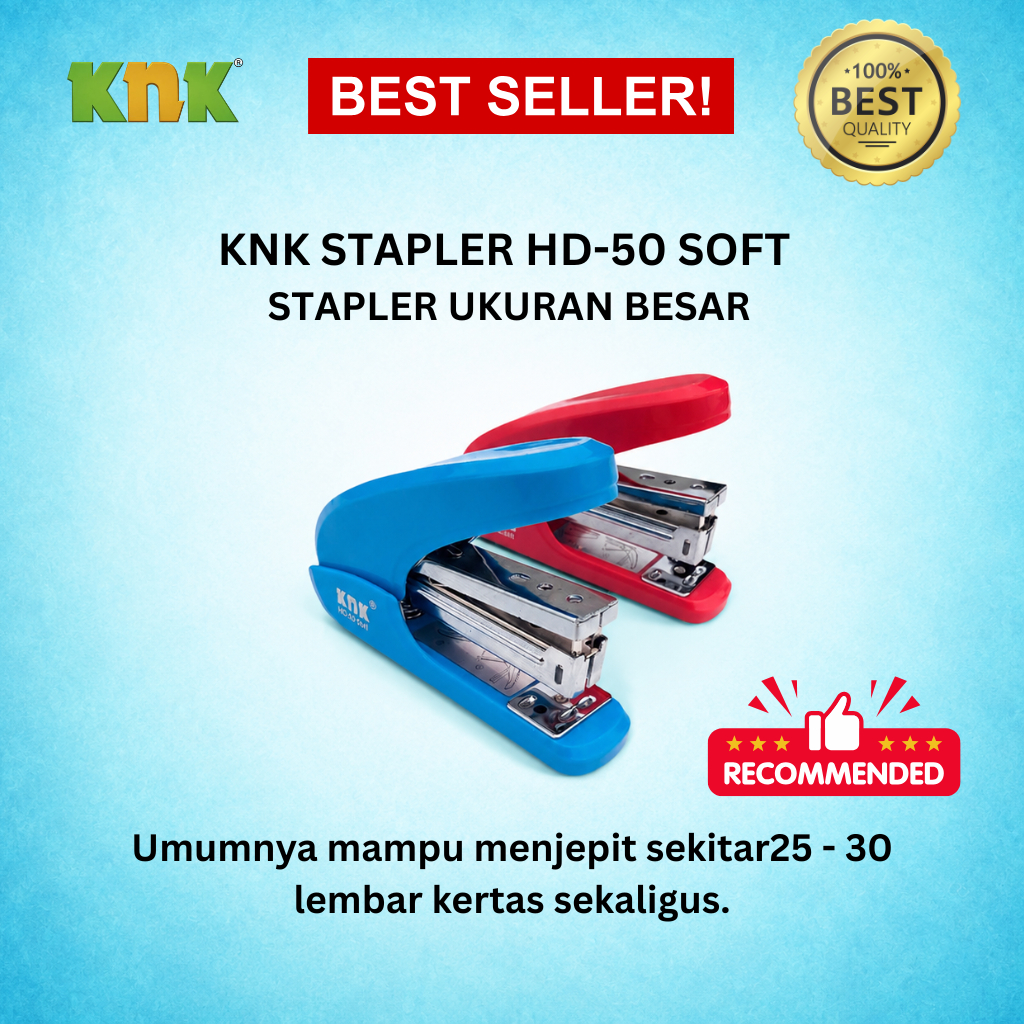 KNK Stapler HD-50 Soft – Stapler Kantor Kuat & Nyaman Digunakan