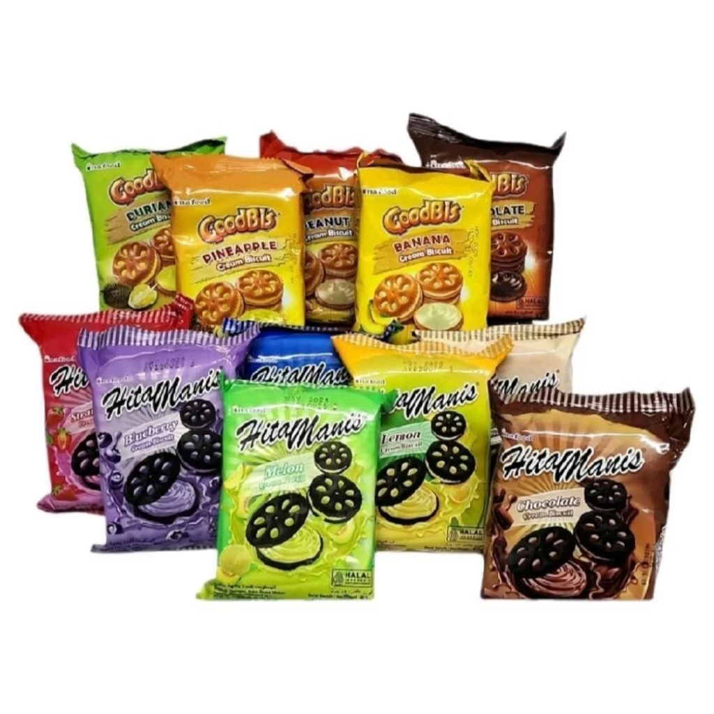 biskuit krim Inafood Hitam Manis