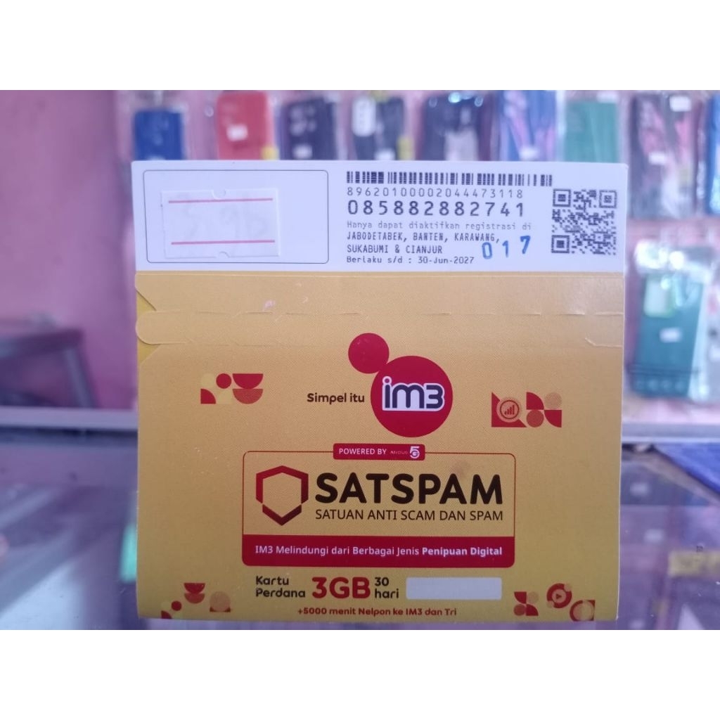 Kartu indosat aktif siap pakai