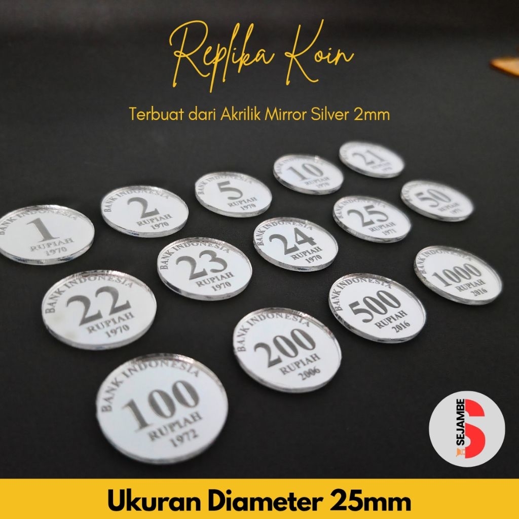 Replika Uang Koin Rupiah | Replika Uang Akrilik