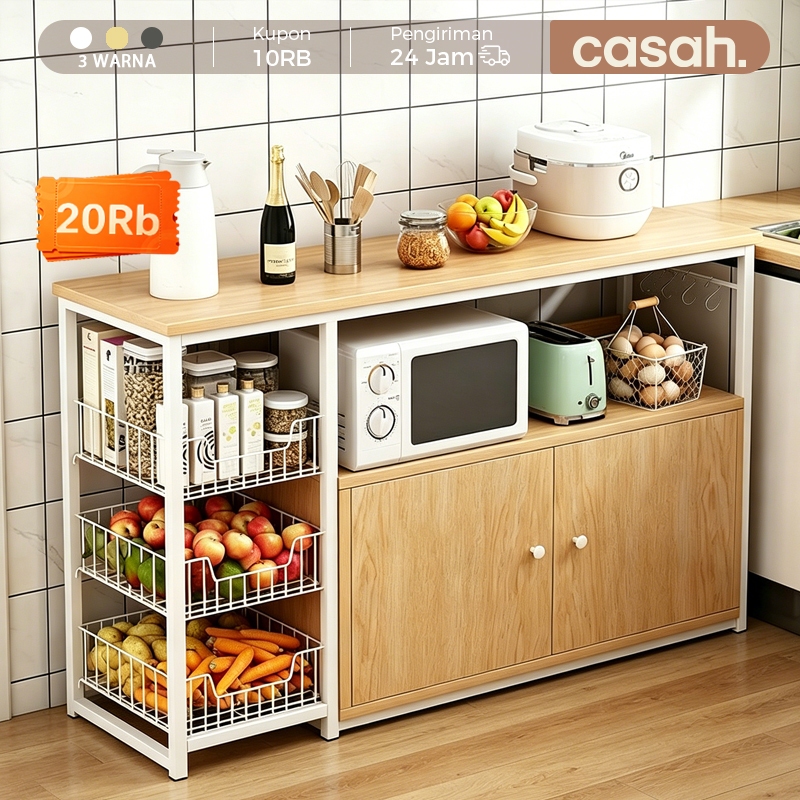 Casah Rak Dapur / Meja Dapur /  Meja Kompor 2 Tungku / Lemari Dapur / Rak Oven