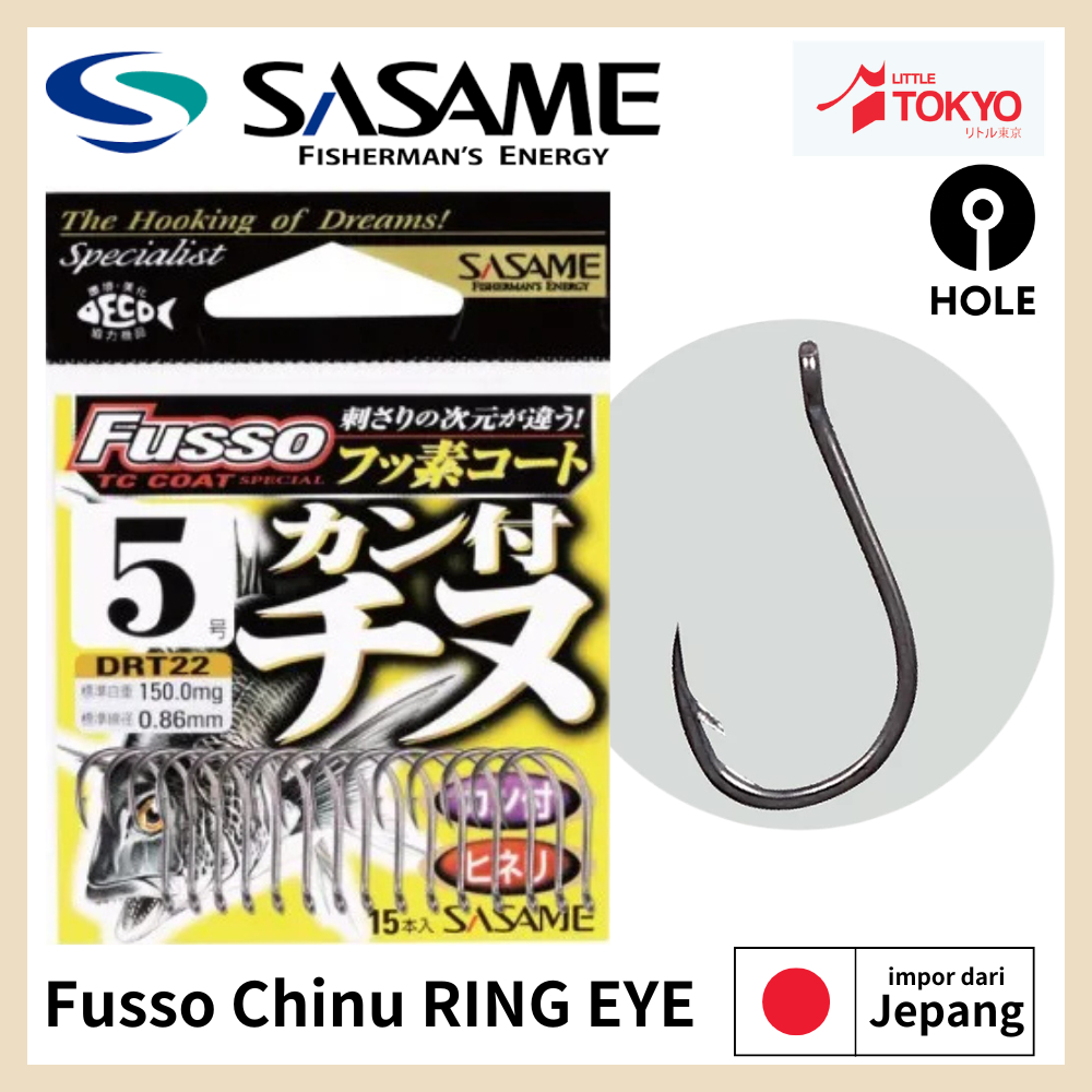 Mata Kail Pancing Sasame Fusso Chinu Ring Eye dengan Lubang Original Japan