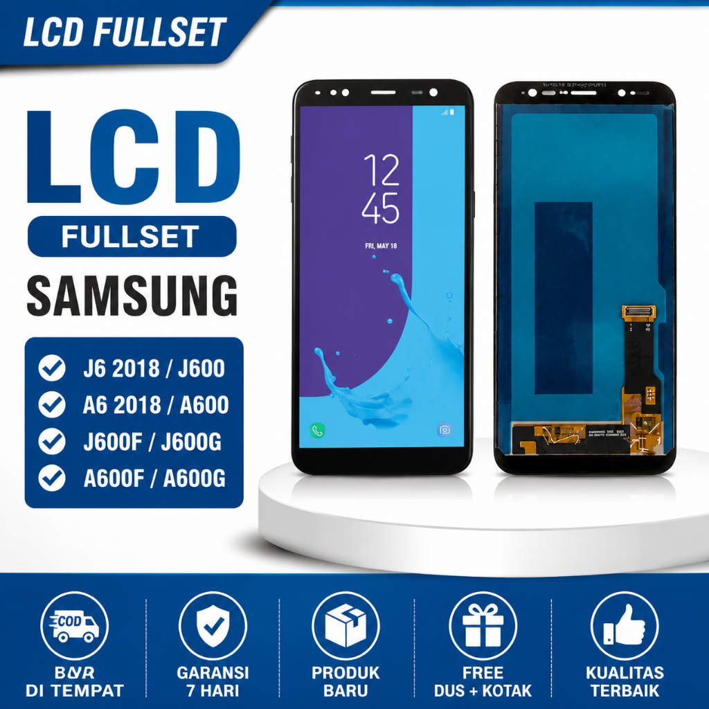 LCD SAMSUNG GALAXY J6 J600 A6 2018  A600 ASLI Fullset - Bisa COD + Garansi 1 Tahun