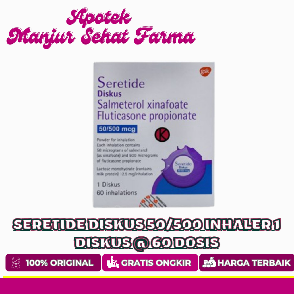 SERETIDE DISKUS 50/500 INHALER 1 DISKUS @ 60 DOSIS