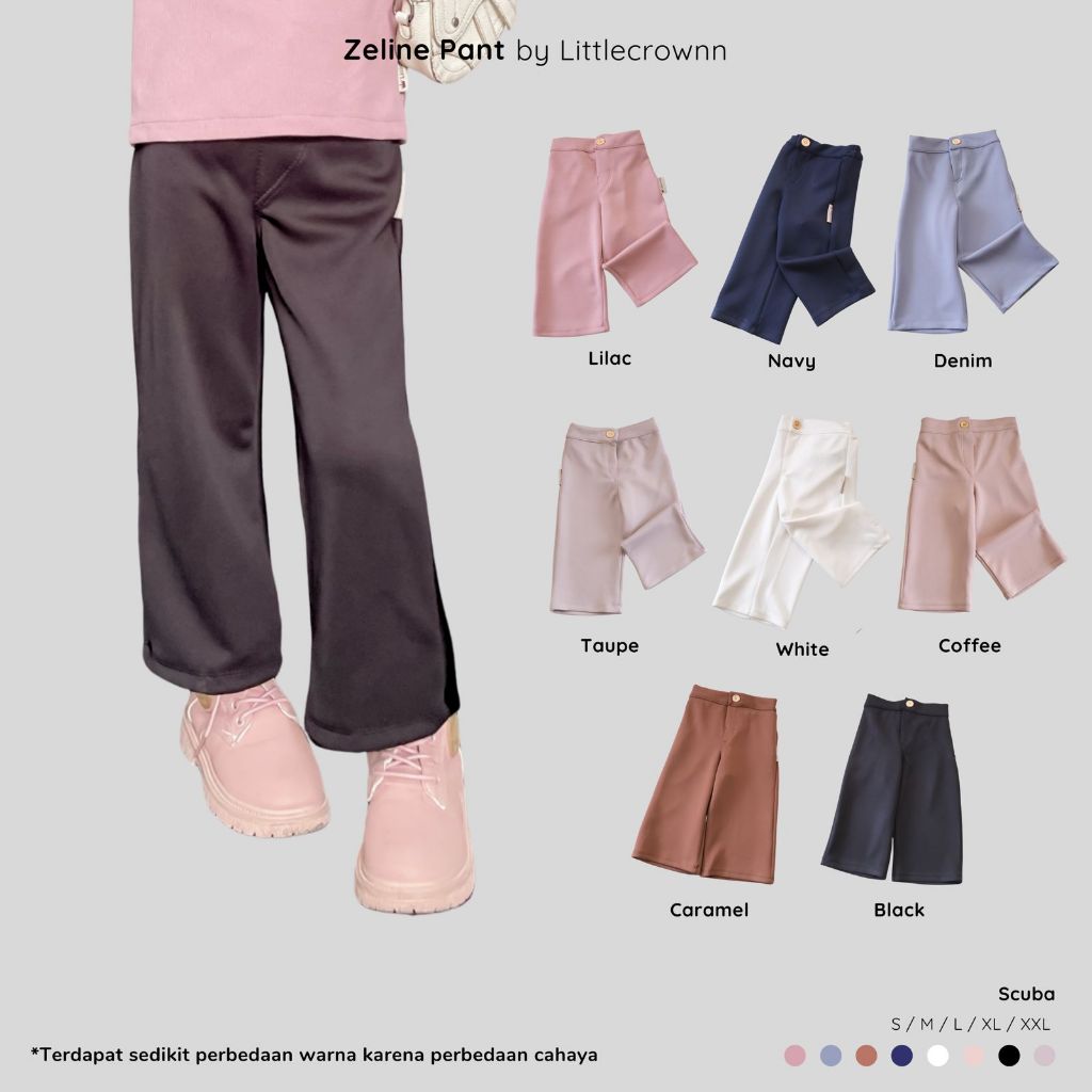 ZELINE PANTS BY LITTLECROWNN | KULOT SCUBA ANAK PEREMPUAN