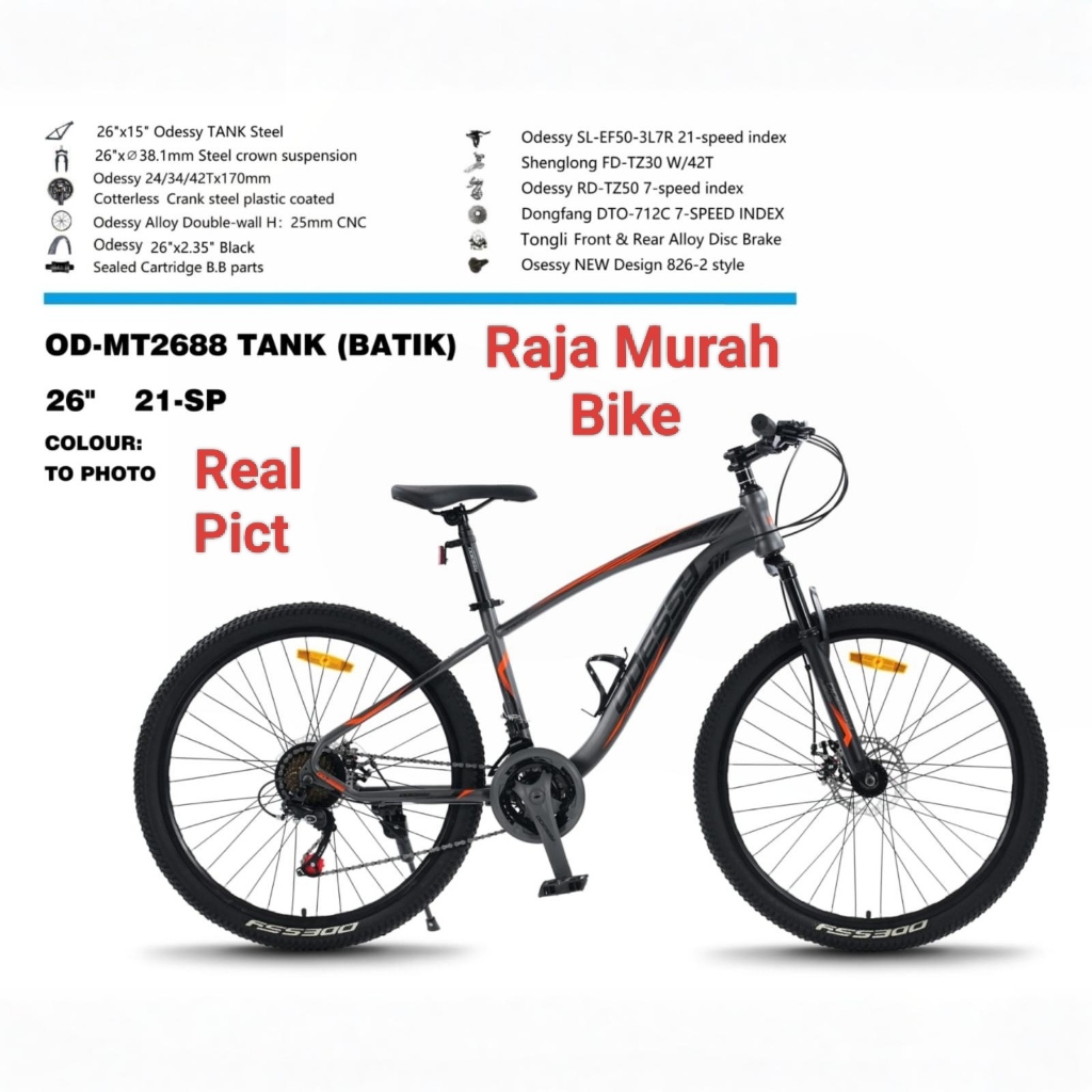 sepeda gunung odessy tank 26 inch sepeda mtb 26 inch odessy rem cakram