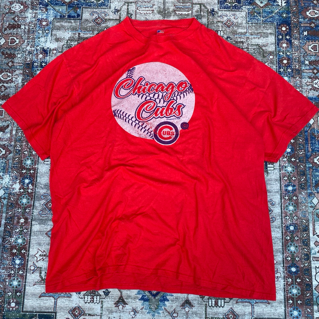t-shirt kaos mlb chicago clubs y2k red vintage art streetwear skena second