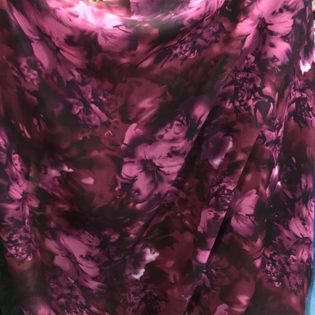 kain sifon motif bunga - kain sifon motif bunga mewah elegan - kain chiffon motif kembang bunga mawa