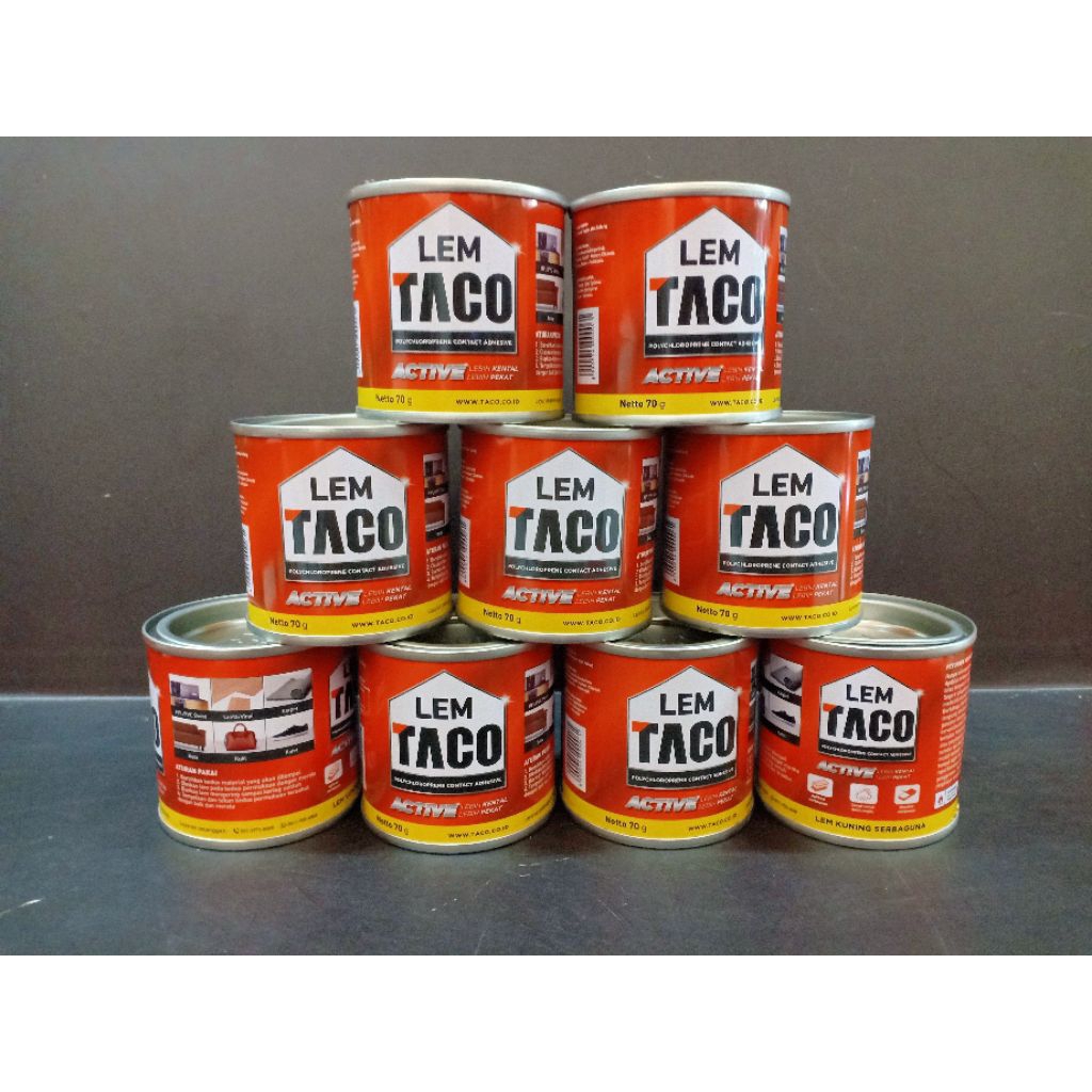 LEM TACO MERAH ACTIVE SERBAGUNA/ LEM TACO UNTUK FURNITURE, KAIN dan AKSESORIS