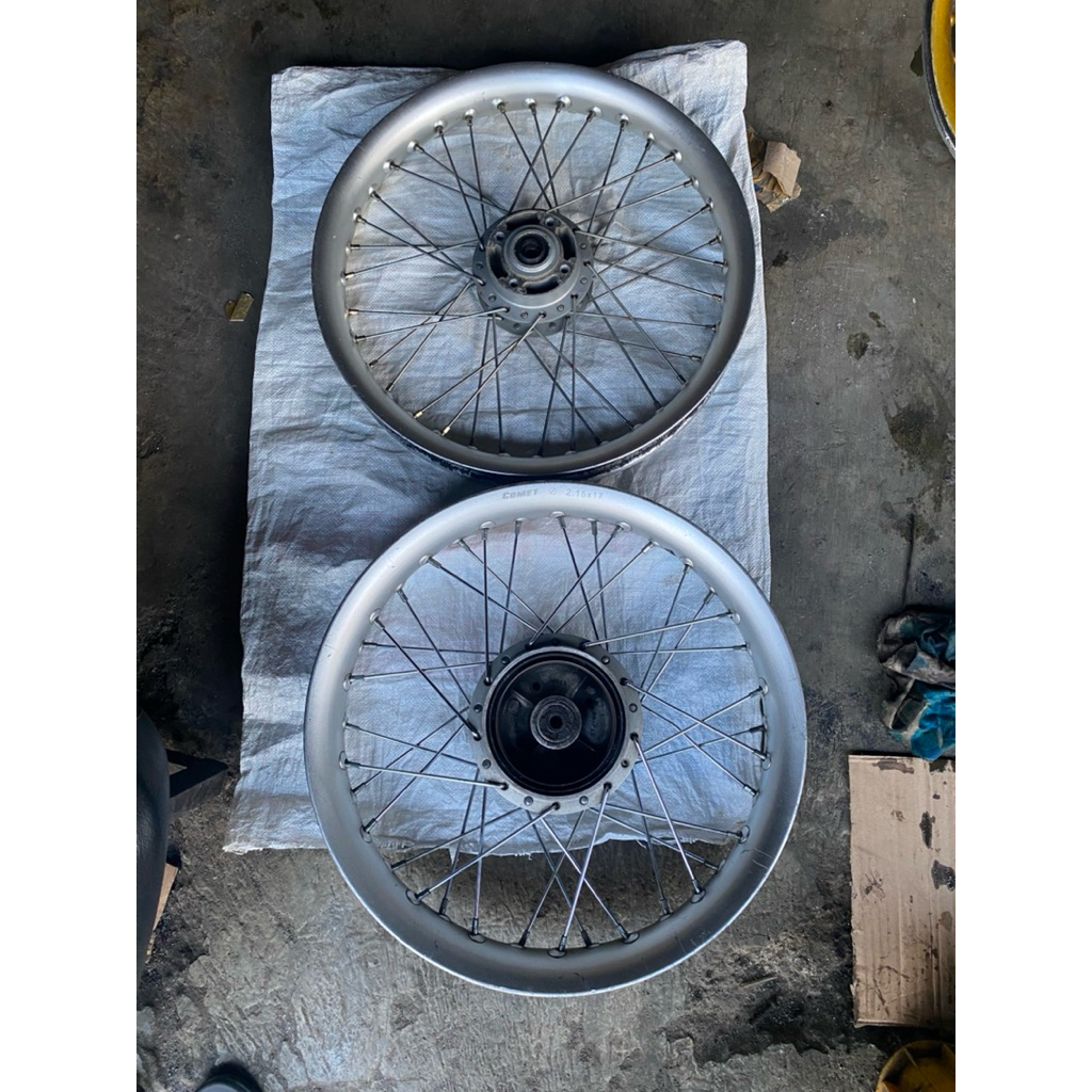 Velg pelek ruji depan belakang tromol kecil yamaha fiz r vega r new vega lama jupiter z crypton sigm
