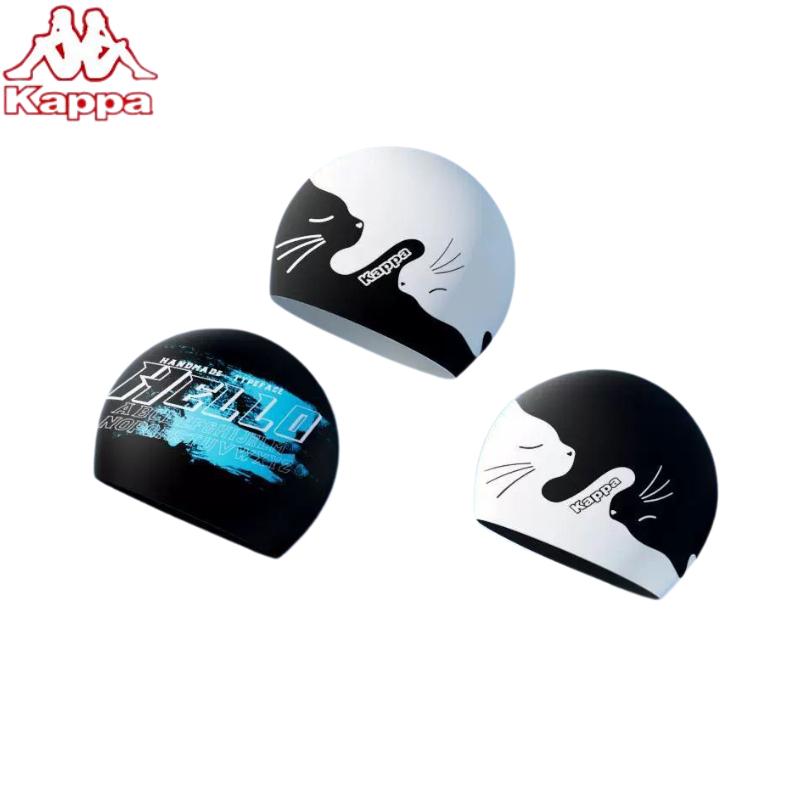 KAPPA Swim Cap Anti Air Silikon | Topi Renang Elastis Nyaman untuk Pria & Wanita
