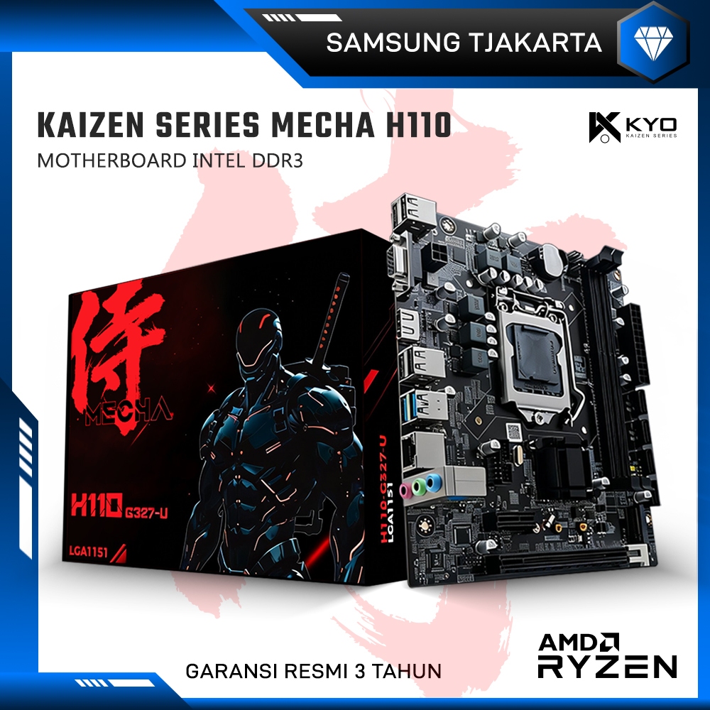 MOTHERBOARD KYO KAIZEN MECHA H110 DDR3 INTEL Socket LGA 1151 Mainboard H110 Mobo DDR3 GARANSI RESMI 