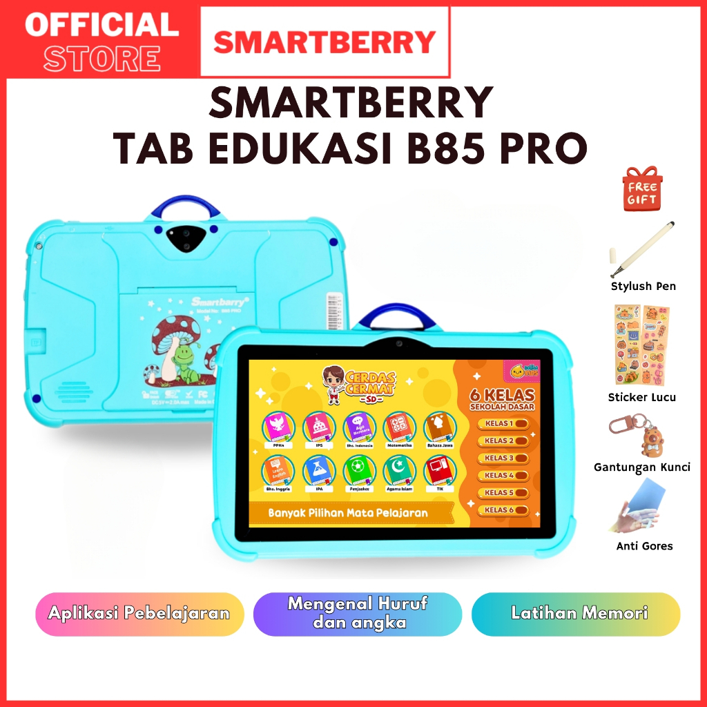 BOC SMARTBERRY SMART2030 KIDS STUDY TAB B85 PRO Kids TAablet / Tablet Anak / Tablet 7 Inch / Tablet 
