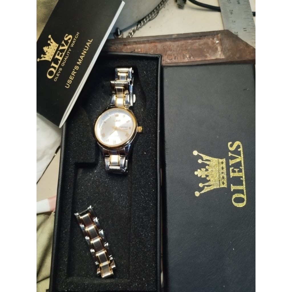 jam tangan wanita olevs 5563L like new