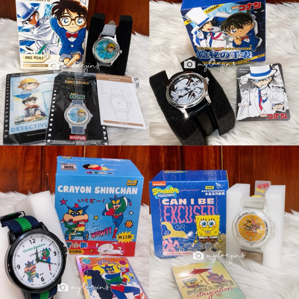 BLINDBOX SELECTED WRIST WATCH SPONGEBOB SQUARE PANTS CRAYON SHINCHAN DETECTIVE CONAN