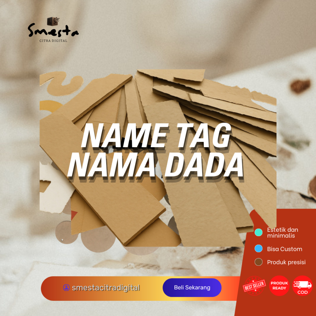 NAME TAG DADA MAGNET- PIN NAMA DADA - FREE CUSTOM NAMA