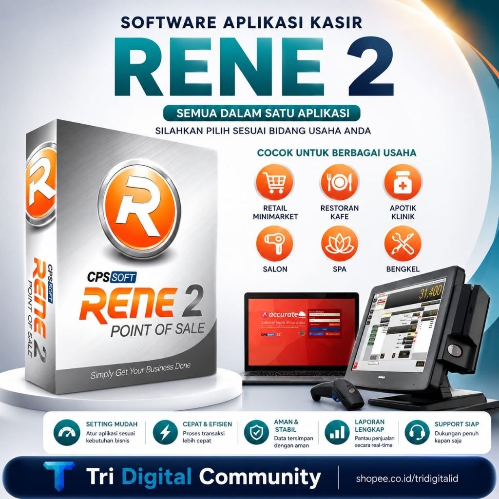 Software Aplikasi Kasir Rene 2 Full Version- Tri Digital