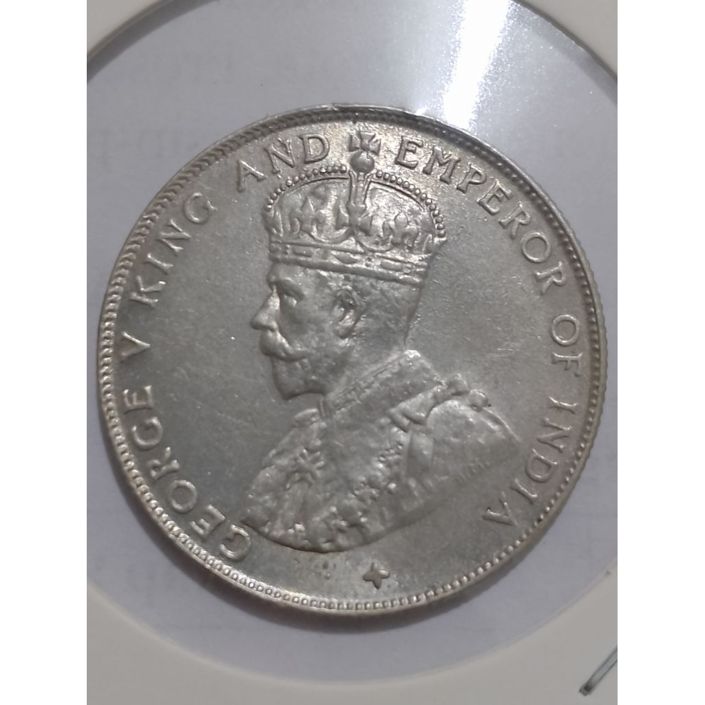 Koin perak silver Straits Settlements 50 cent 1920