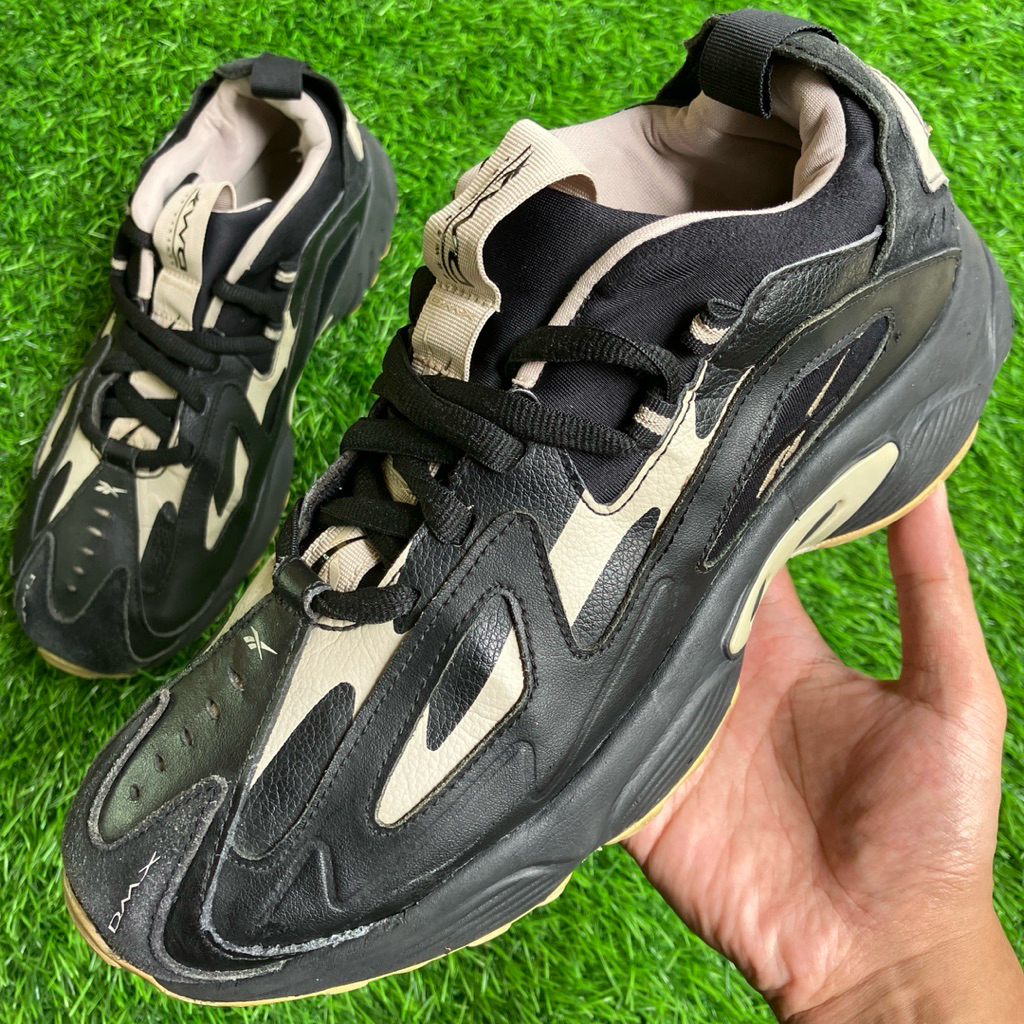 REEBOK DMX Series 1200 Black Leather sneakers size 42