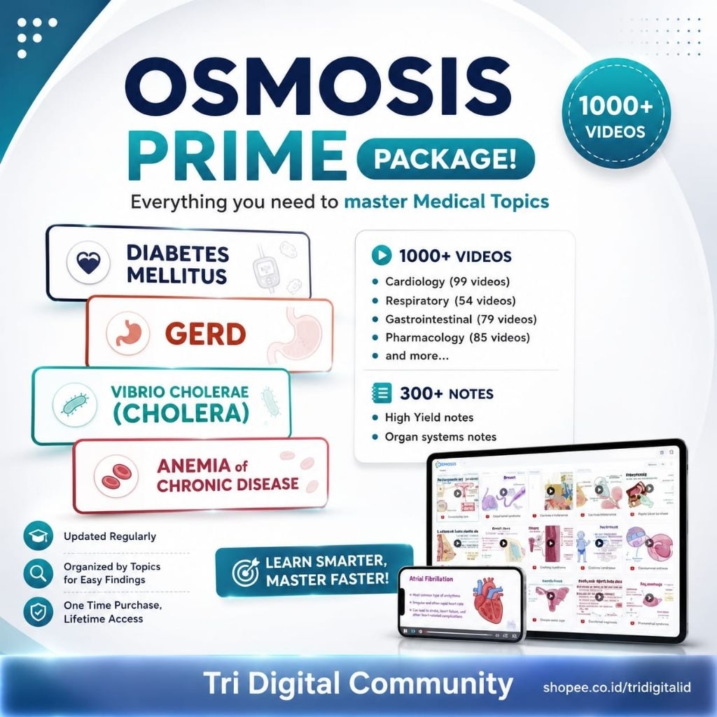 Paket Rangkuman Kedokteran Osmosis Prime 2021