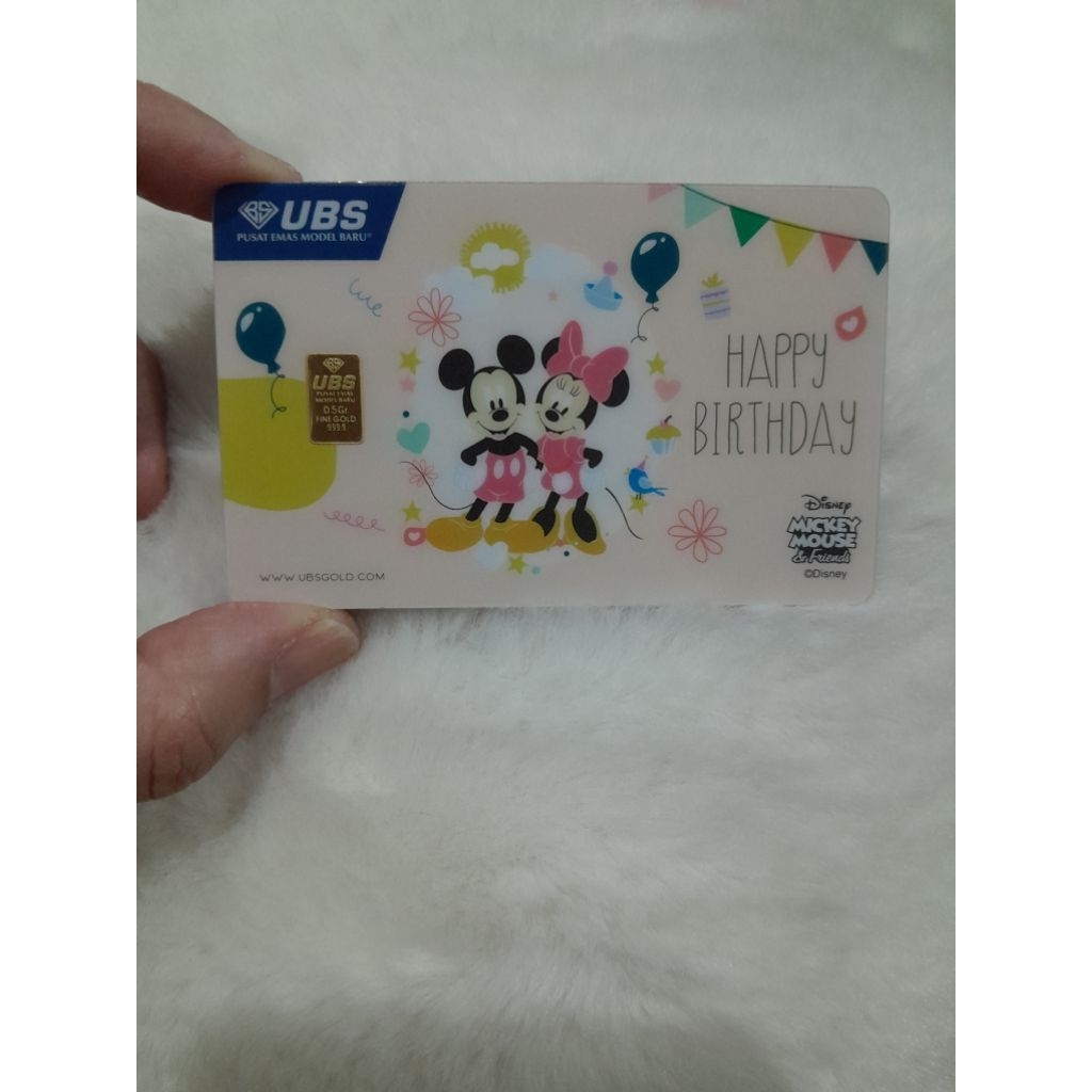 UBS GOLD 0.5 gram Disney Mickey Birthday