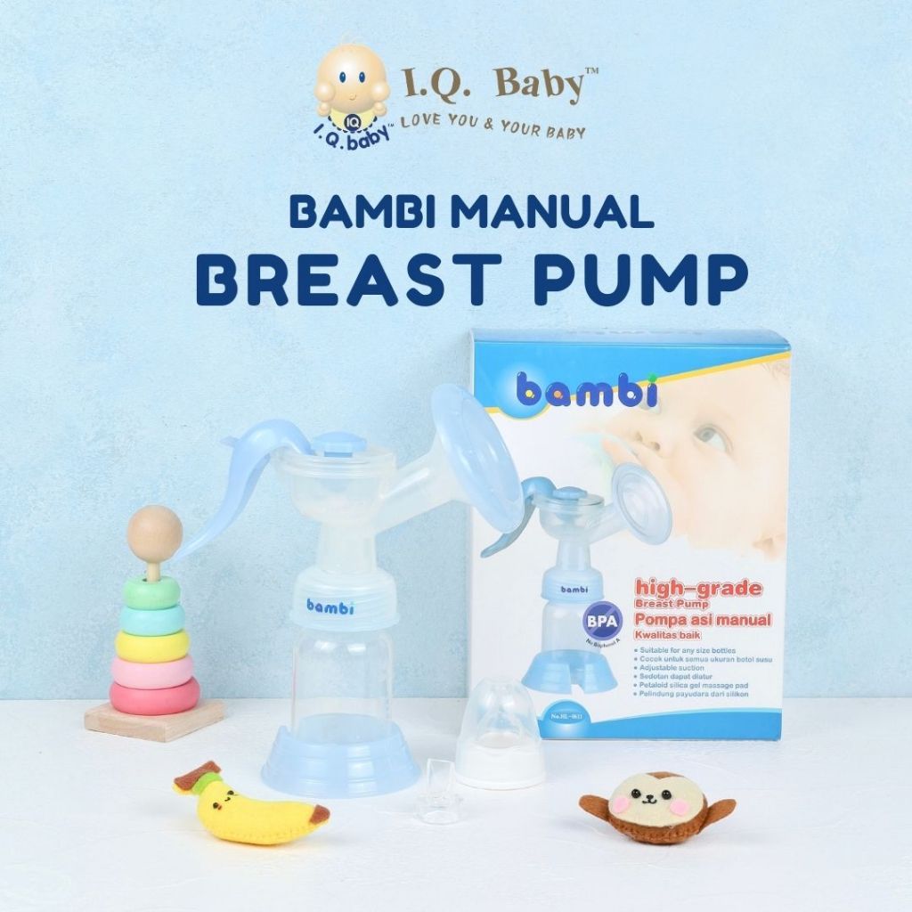 I.Q. BABY Manual Breast Pump | Pompa ASI Manual BAMBI | Breast Pump Manual | Pumping ASI Manual | Pu