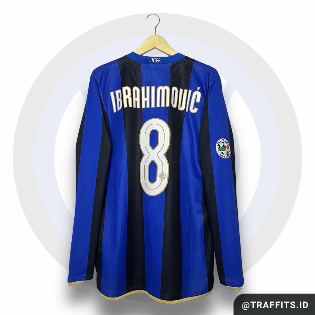 Jersey Inter Milan Home 08/09 Long Sleeve Zlatan Ibrahimovic Original Size L